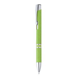 HAYEDO Push button pen made of wheat fibre and ABS with silver details - EgotierPro HW8030