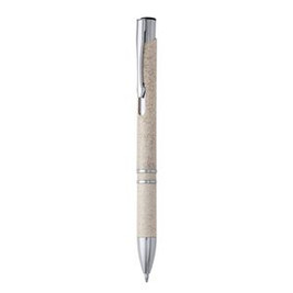 Stamina HW8030 - HAYEDO Push button pen made of wheat fibre and ABS with silver details