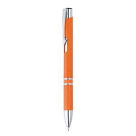 Stamina HW8030 - HAYEDO Push button pen made of wheat fibre and ABS with silver details
