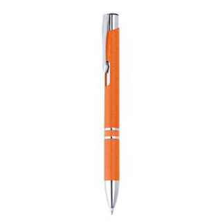 HAYEDO Push button pen made of wheat fibre and ABS with silver details - EgotierPro HW8030
