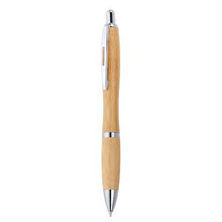 SAGANO Stylo en bambou avec bouton poussoir - EgotierPro HW8031