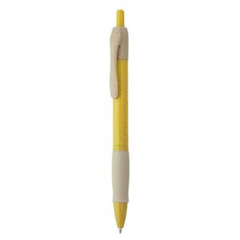 Stamina HW8032 - HANA Push button pen made of wheat fibre and ABS with soft grip