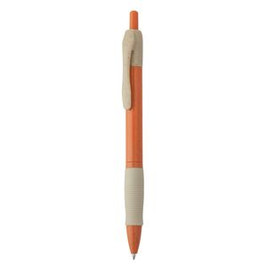 Stamina HW8032 - HANA Push button pen made of wheat fibre and ABS with soft grip