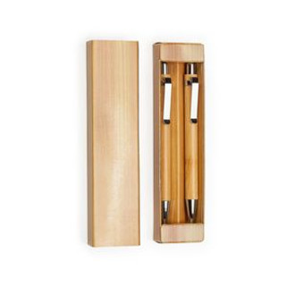 KIOTO Pen and propelling pencil set made of bamboo - EgotierPro HW8036
