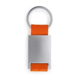 Stamina KO4051 - MINERAL Metal keyring with coloured polyester strap