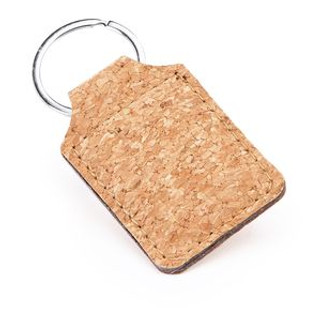 Stamina KO4053 - HIBIS Classic natural cork keyring with metal ring
