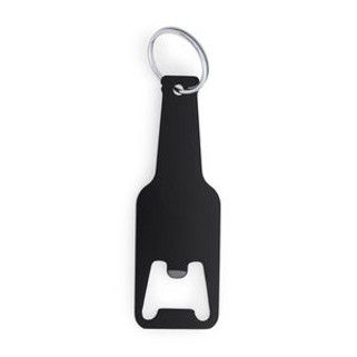 STOUT Opener aluminium keyring in a bottle design - EgotierPro KO4071