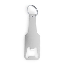 STOUT Opener aluminium keyring in a bottle design - EgotierPro KO4071
