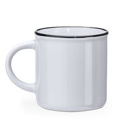 JACK Retro style ceramic mug with round handle - EgotierPro MD4010