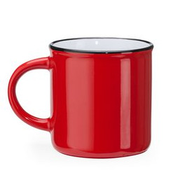 JACK Retro style ceramic mug with round handle - EgotierPro MD4010