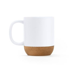 ROSELLA Great ceramic mug designed in matte finish and with a natural cork base - EgotierPro MD4013