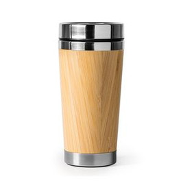 YABA 304 stainless steel cup with bamboo outer wall - EgotierPro MD4033