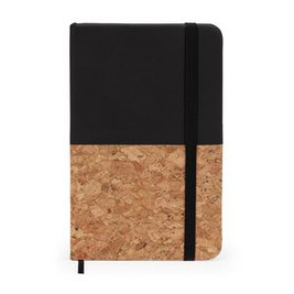 IRIS A6 notepad with hard half cork half leatherette covers - EgotierPro NB8071