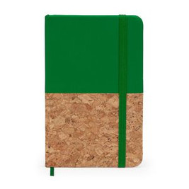 IRIS A6 notepad with hard half cork half leatherette covers - EgotierPro NB8071