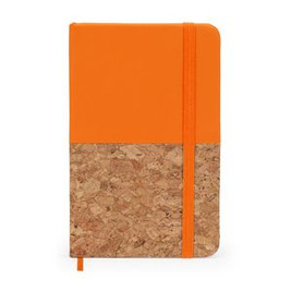 IRIS A6 notepad with hard half cork half leatherette covers - EgotierPro NB8071