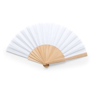 CALESA Hand fan with wooden ribs and polyester fabric - EgotierPro PF3111