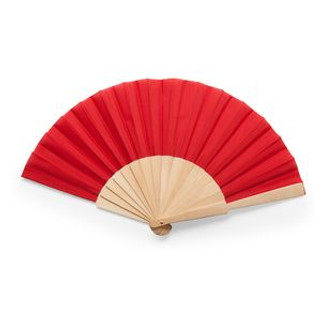 CALESA Hand fan with wooden ribs and polyester fabric - EgotierPro PF3111
