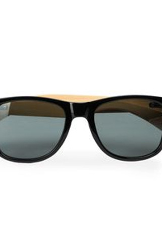 EDEN Aantrekkelijke zonnebril met frame met glanzende afwerking en pootjes van natuurlijk bamboe - EgotierPro SG8104