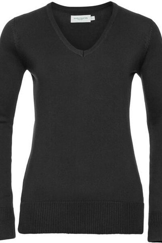 Russell R710F - Durable V-Neck Knitted Pullover for Women