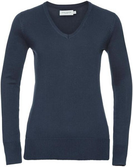 Russell R710F - Durable V-Neck Knitted Pullover for Women