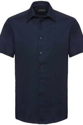 Russell Collection R923M - Mens Tailored Easy Care Short Sleeve Oxford Shirt