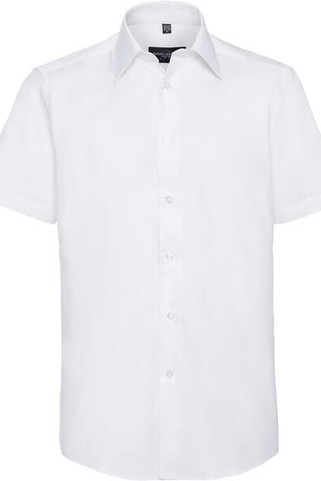 Russell Collection R923M - Mens Tailored Easy Care Short Sleeve Oxford Shirt