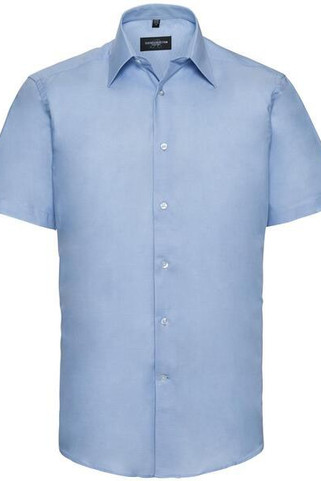 Russell Collection R923M - Mens Tailored Easy Care Short Sleeve Oxford Shirt