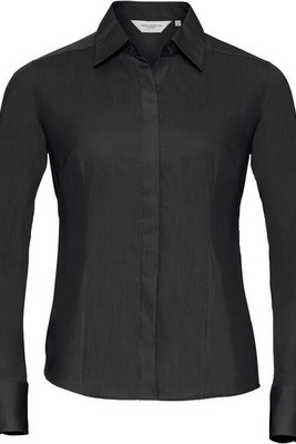 Russell Collection R924F - Ladies Fitted Easy Care Long Sleeve Poplin Shirt