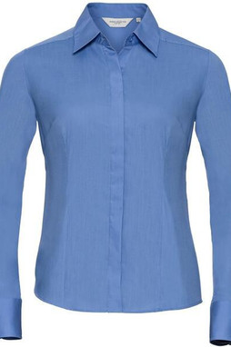 Russell Collection R924F - Ladies Fitted Easy Care Long Sleeve Poplin Shirt