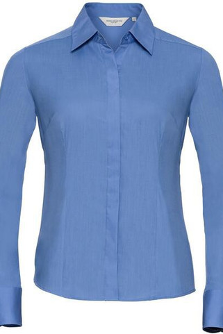 Russell Collection R924F - Ladies Fitted Easy Care Long Sleeve Poplin Shirt