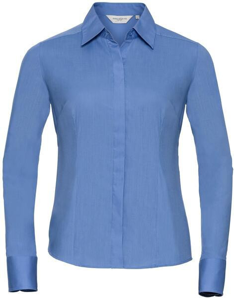 Russell Collection R924F - Ladies Fitted Easy Care Long Sleeve Poplin Shirt