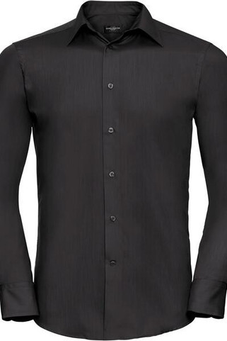 Russell Collection R924M - Mens Tailored Fit Easy Care Poplin Dress Shirt
