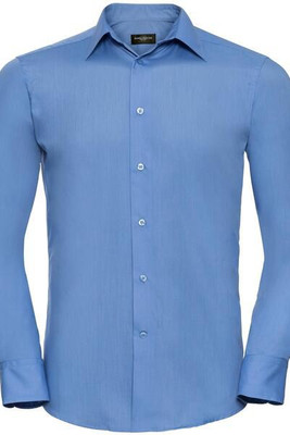 Russell Collection R924M - Men's Tailored Fit Easy Care Poplin Dress Shirt