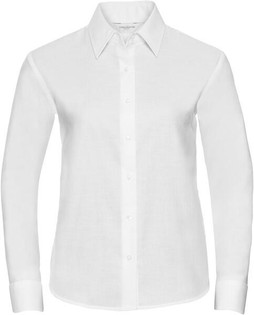 Russell Collection R932F - Elegant Ladies Fitted Oxford Long Sleeve Shirt
