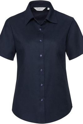 Russell Collection R933F - Elegant Ladies Fitted Oxford Short Sleeve Shirt