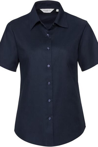Russell Collection R933F - Elegant Ladies Fitted Oxford Short Sleeve Shirt