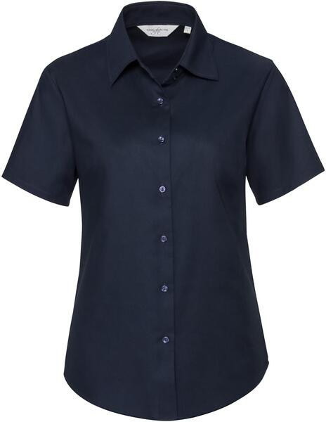 Russell Collection R933F - Elegant Ladies Fitted Oxford Short Sleeve Shirt