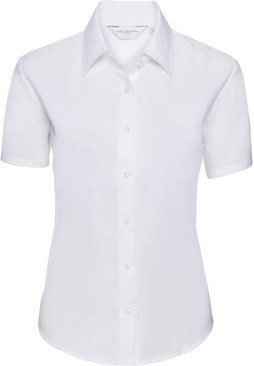 Russell Collection R933F - Elegant Ladies Fitted Oxford Short Sleeve Shirt