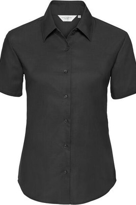 Russell Collection R933F - Elegant Ladies Fitted Oxford Short Sleeve Shirt