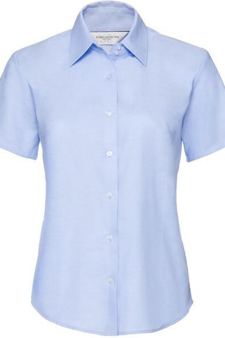Russell Collection R933F - Elegant Ladies Fitted Oxford Short Sleeve Shirt
