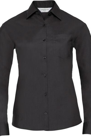 Russell Collection R934F - Womens Long Sleeve Easy-Care Poplin Work Shirt