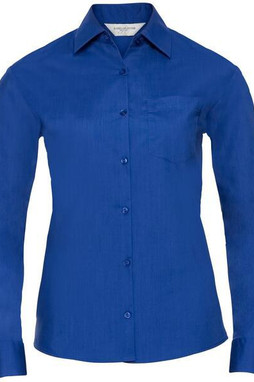 Russell Collection R934F - Womens Long Sleeve Easy-Care Poplin Work Shirt