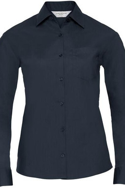 Russell Collection R934F - Womens Long Sleeve Easy-Care Poplin Work Shirt