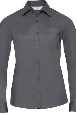 Russell Collection R934F - Women's Long Sleeve Easy-Care Poplin Work Shirt