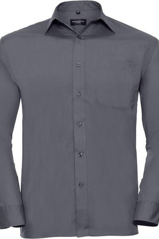 Russell Collection R934M - Mens Long Sleeve Easy-Care Poplin Work Shirt