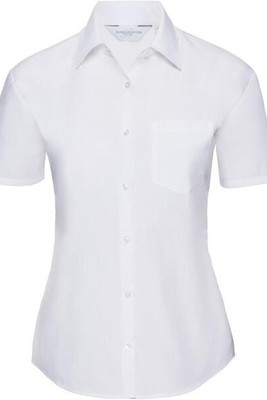 Russell Collection R935F - Elegant Ladies Short Sleeve Poplin Shirt