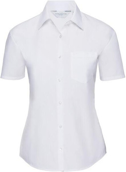 Russell Collection R935F - Elegant Ladies Short Sleeve Poplin Shirt