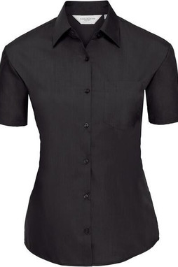 Russell Collection R935F - Elegant Ladies Short Sleeve Poplin Shirt