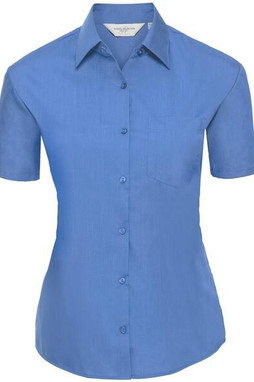 Russell Collection R935F - Elegant Ladies Short Sleeve Poplin Shirt