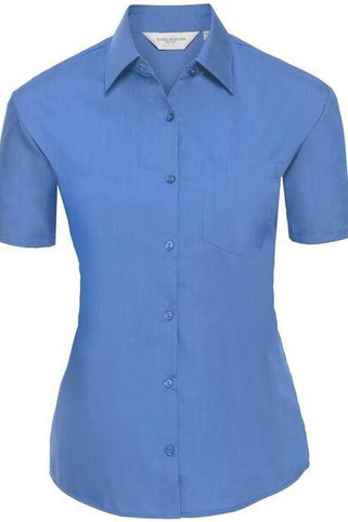Russell Collection R935F - Elegant Ladies Short Sleeve Poplin Shirt